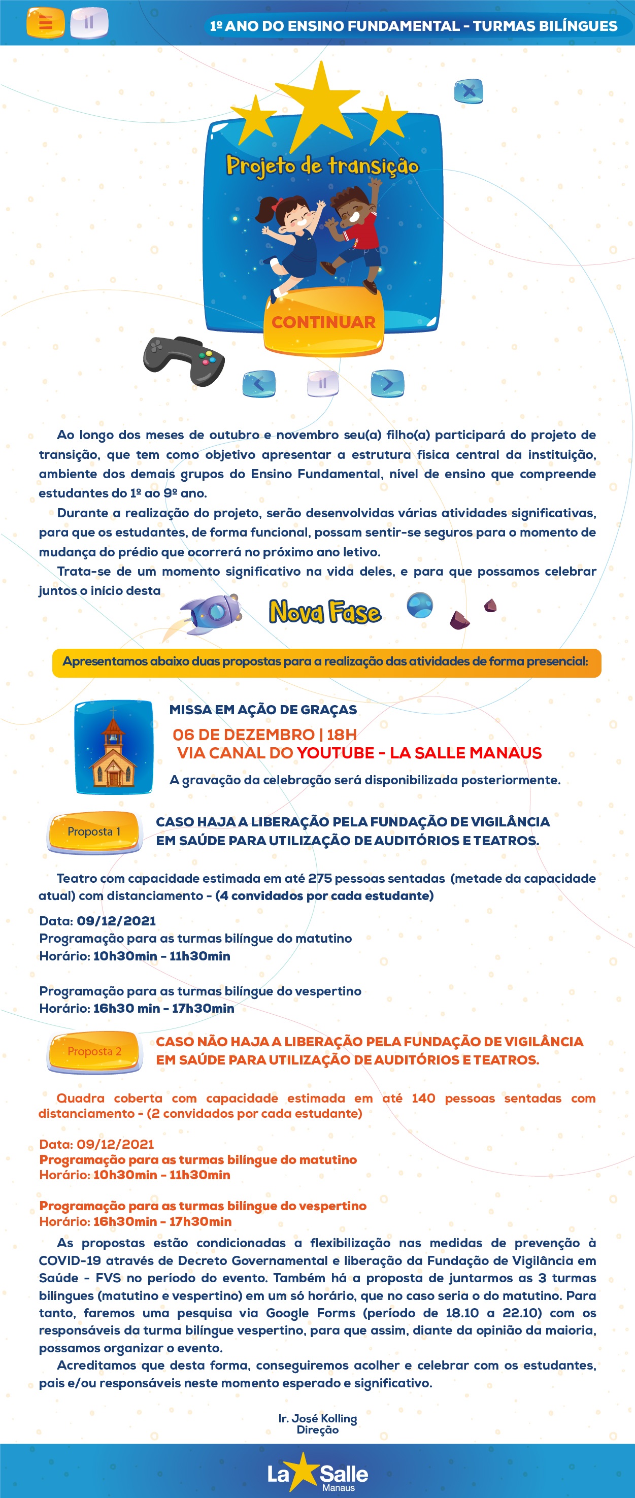 Projeto de Transição - 1º Ano - Turmas Bilíngues